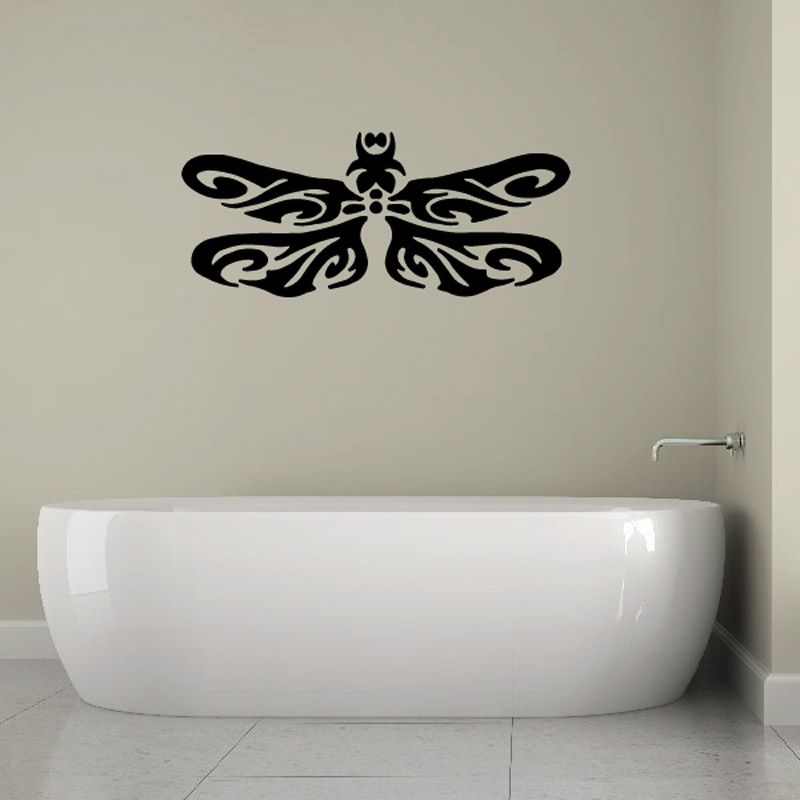 Image of Floral Swirl Dragonfly Wing Decal