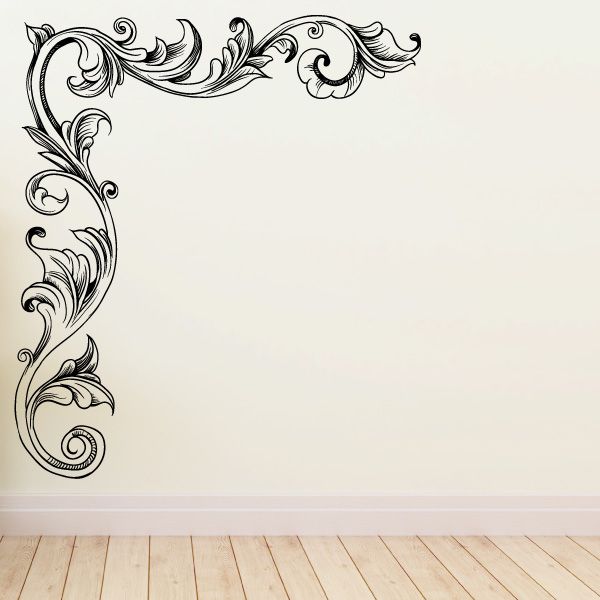 Image of Floraldamask Wall Decal - Vinyl Decal - Car Decal - Id062