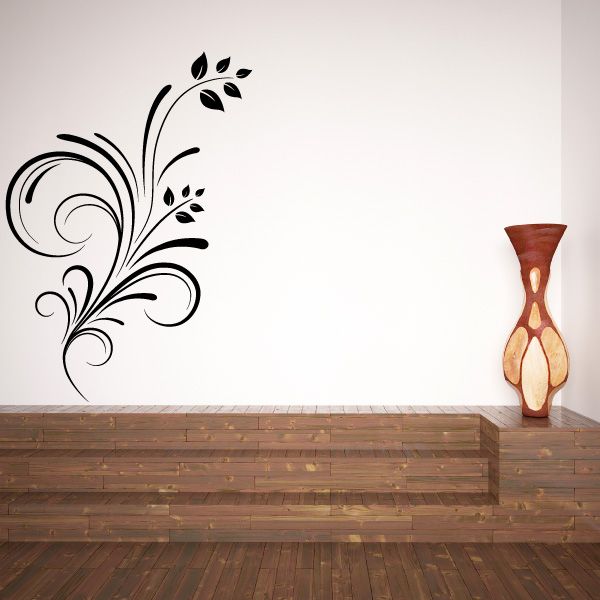 Image of Floralswirl Wall Decal - Vinyl Decal - Car Decal - Id024