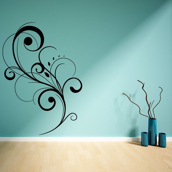 Image of Floralswirl Wall Decal - Vinyl Decal - Car Decal - Id031