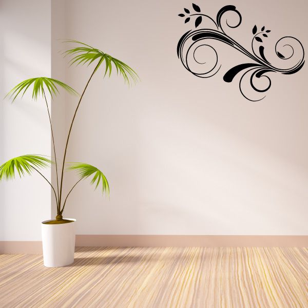 Image of Floralswirl Wall Decal - Vinyl Decal - Car Decal - Id032