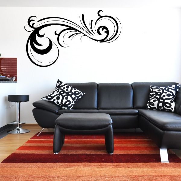 Image of Floralswirl Wall Decal - Vinyl Decal - Car Decal - Id035