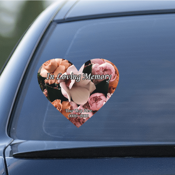 Image of Flower Bouquet In Loving Memory Custom Sticker