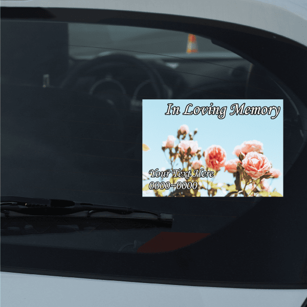 Image of Flower Bush In Loving Memory Custom Sticker