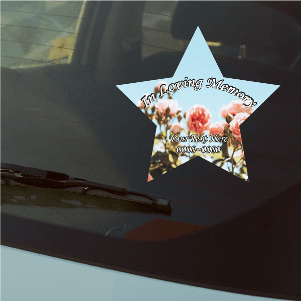 Image of Flower Bush In Loving Memory Custom Sticker