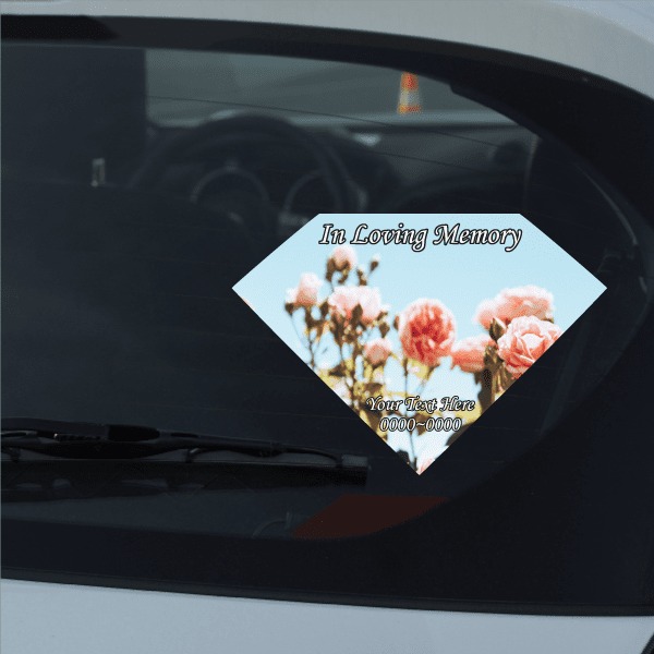 Image of Flower Bush In Loving Memory Custom Sticker