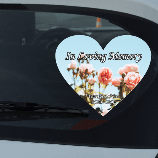 Image of Flower Bush In Loving Memory Custom Sticker