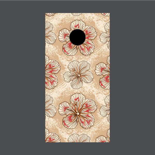 Image of Flower Cornhole Board Wraps