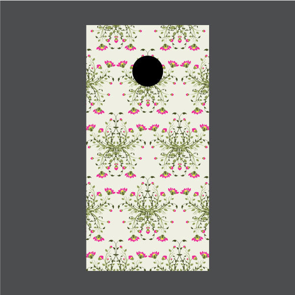 Image of Flower Cornhole Board Wraps