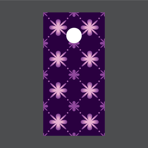 Image of Flower Cornhole Board Wraps