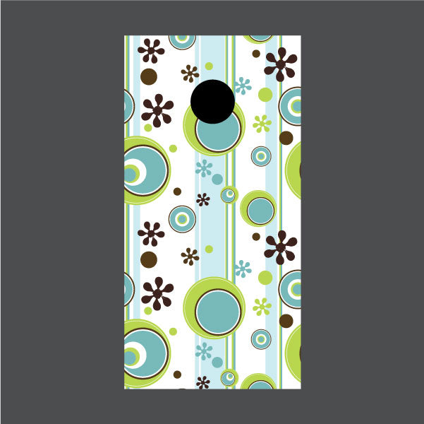 Image of Flower Cornhole Board Wraps