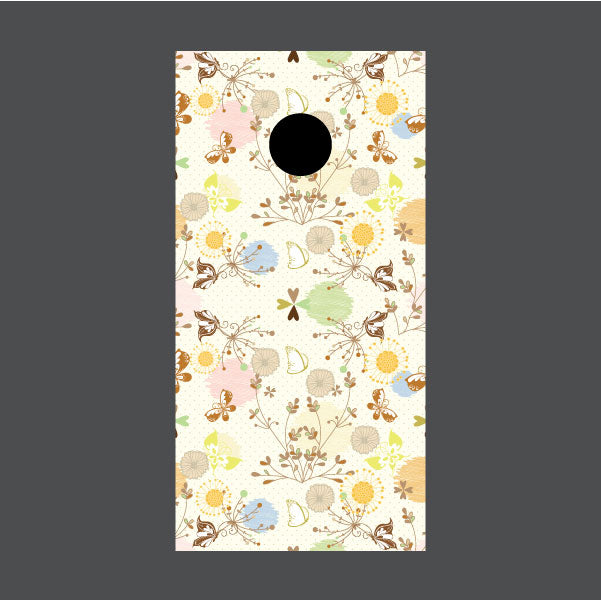 Image of Flower Cornhole Board Wraps