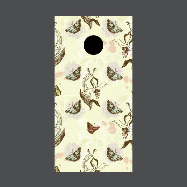 Image of Flower Cornhole Board Wraps