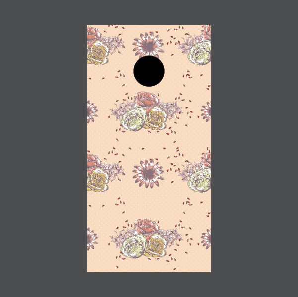 Image of Flower Cornhole Board Wraps