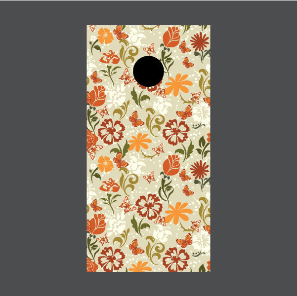 Image of Flower Cornhole Board Wraps