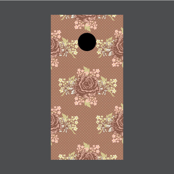 Image of Flower Cornhole Board Wraps