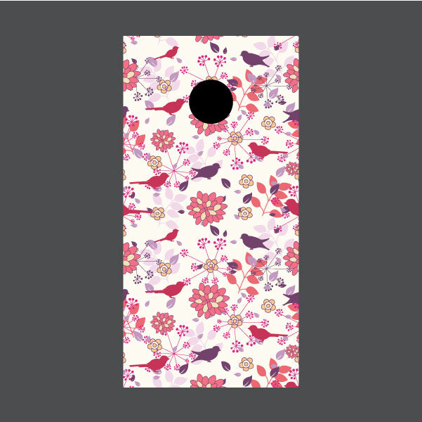 Image of Flower Cornhole Board Wraps