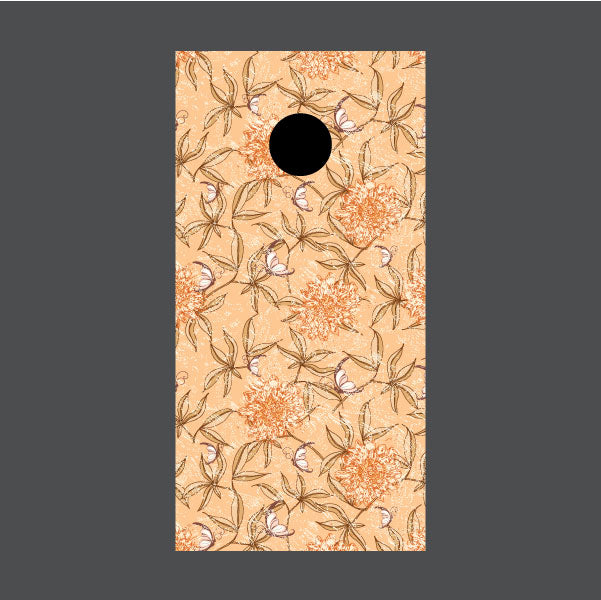 Image of Flower Cornhole Board Wraps