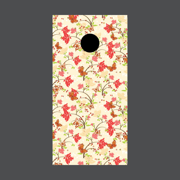 Image of Flower Cornhole Board Wraps