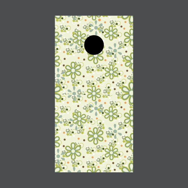 Image of Flower Cornhole Board Wraps