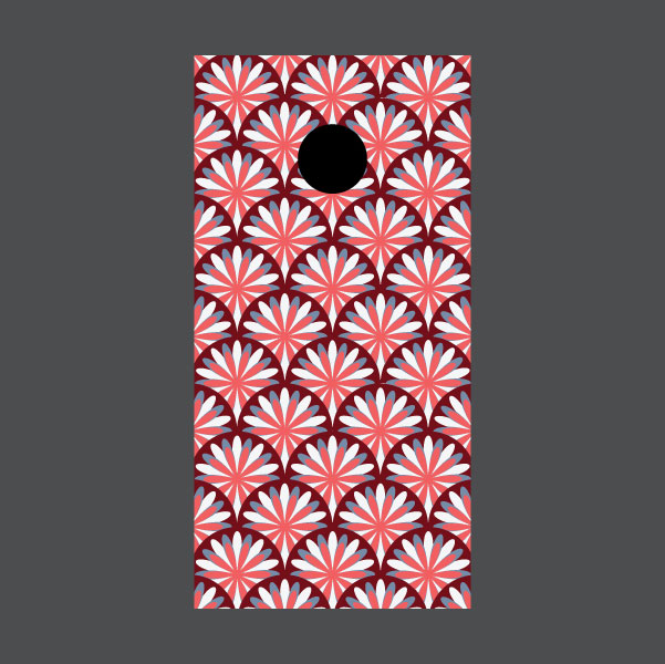 Image of Flower Cornhole Board Wraps