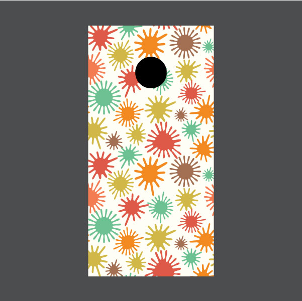 Image of Flower Cornhole Board Wraps