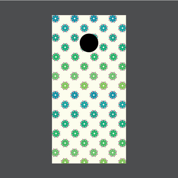 Image of Flower Cornhole Board Wraps