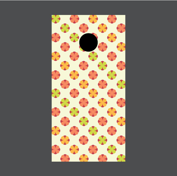 Image of Flower Cornhole Board Wraps