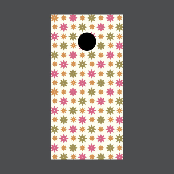 Image of Flower Cornhole Board Wraps