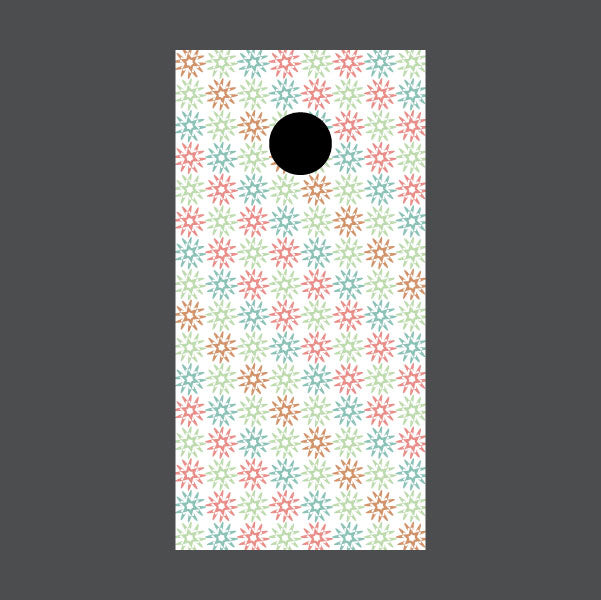 Image of Flower Cornhole Board Wraps