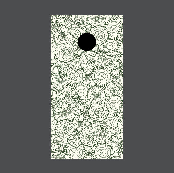 Image of Flower Cornhole Board Wraps