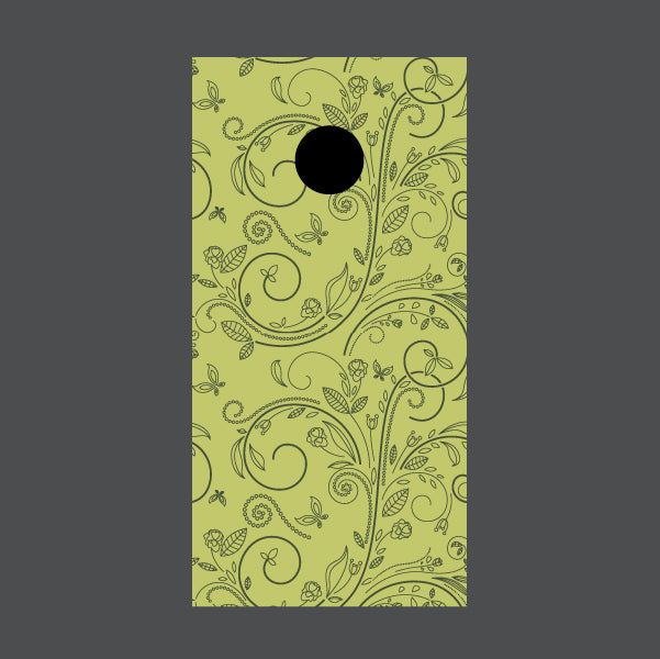 Image of Flower Cornhole Board Wraps