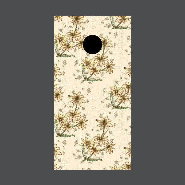 Image of Flower Cornhole Board Wraps