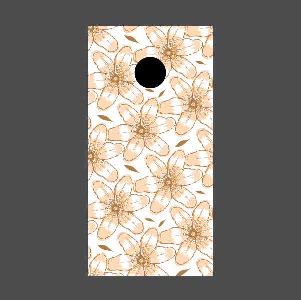 Image of Flower Cornhole Board Wraps