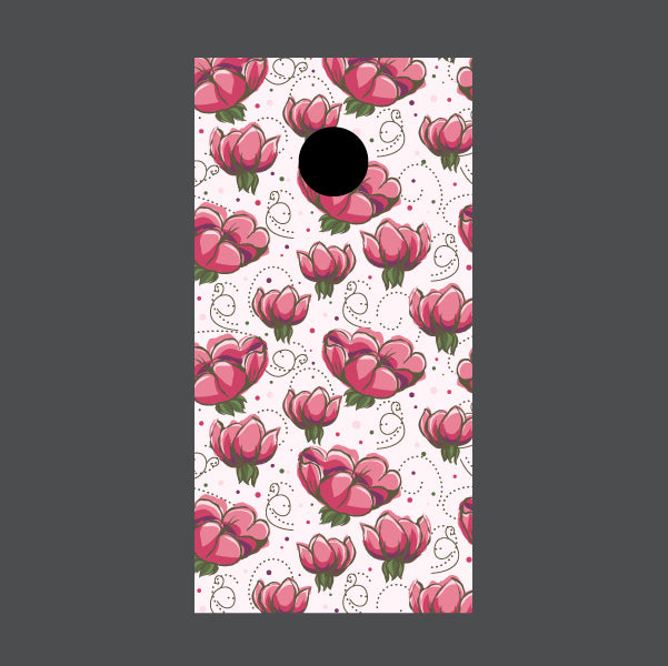 Image of Flower Cornhole Board Wraps