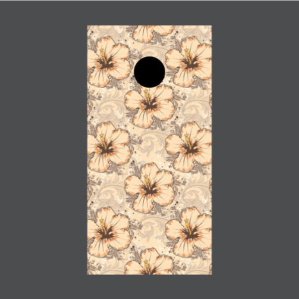 Image of Flower Cornhole Board Wraps