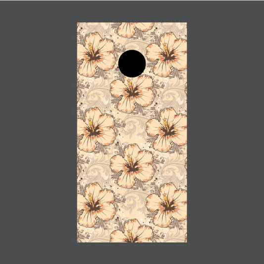 Image of Flower Cornhole Board Wraps