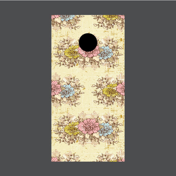 Image of Flower Cornhole Board Wraps