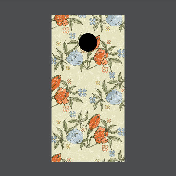 Image of Flower Cornhole Board Wraps