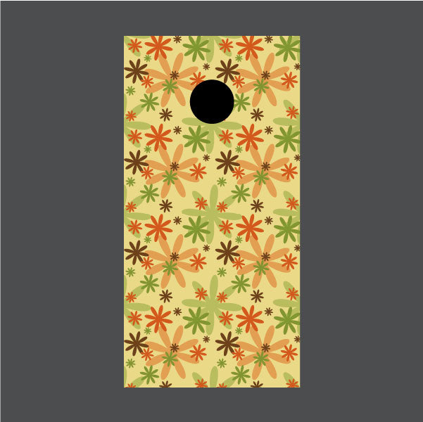 Image of Flower Cornhole Board Wraps