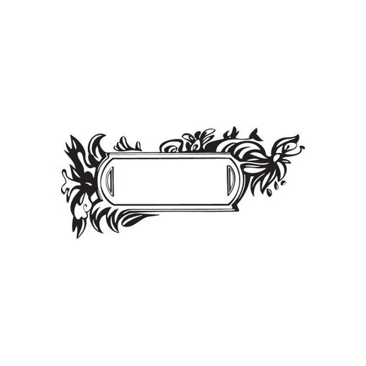 Image of Flower Frame Wall Decal - Vinyl Decal - Car Decal - DC 8003