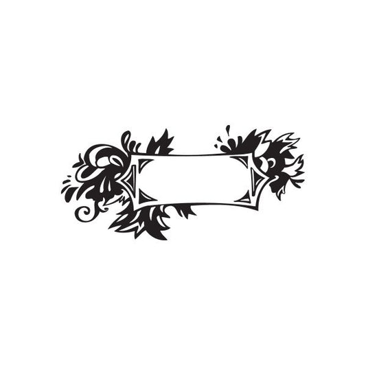 Image of Flower Frame Wall Decal - Vinyl Decal - Car Decal - DC 8004