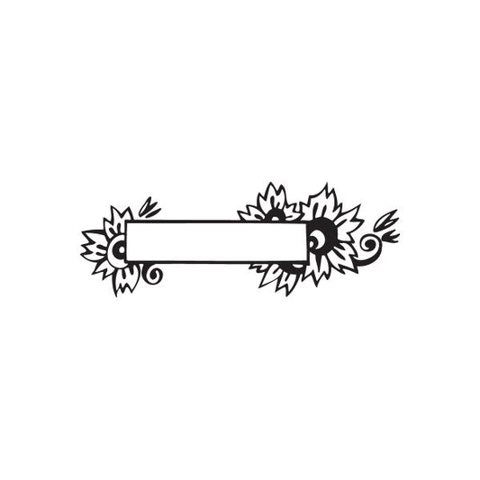 Image of Flower Frame Wall Decal - Vinyl Decal - Car Decal - DC 8020