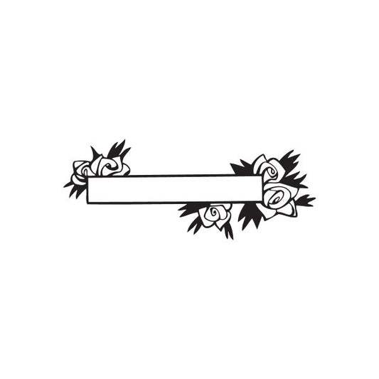 Image of Flower Frame Wall Decal - Vinyl Decal - Car Decal - DC 8044