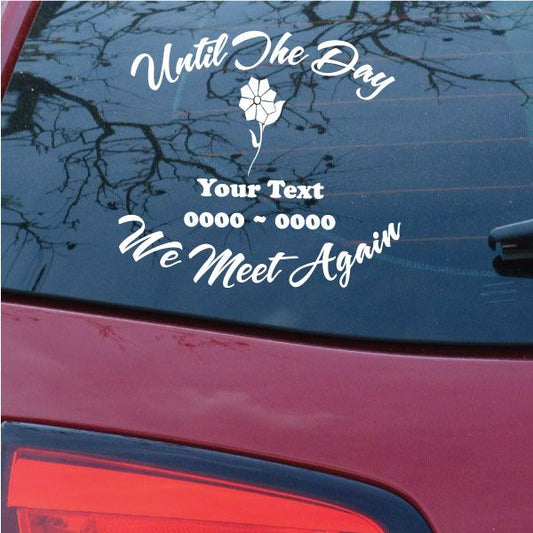 Image of Flower in Bloom Custom In Loving Memory Decal