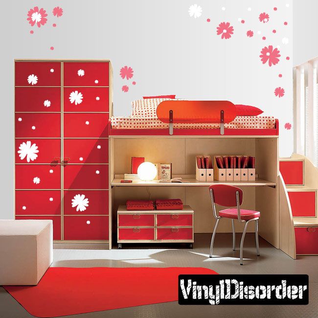 Image of Flower Wall Decals Kit