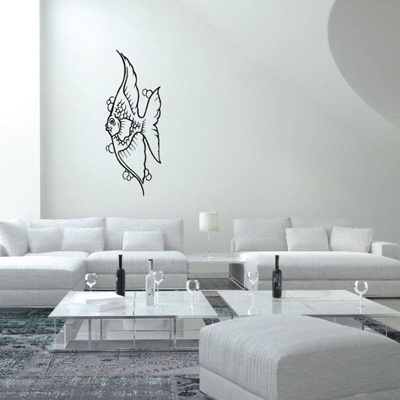 Image of Flowing Graceful Angel Fish Decal