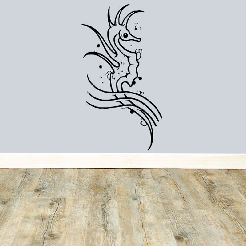 Image of Flowing Water Seahorse Decal