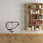 Baby chick wall decal with black outline, sitting with head turned left.