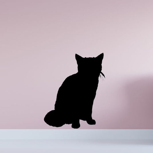 Image of Fluffy Kitten Sitting Decal